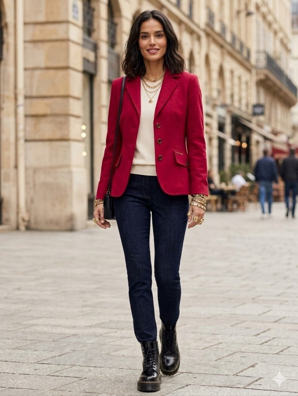 Hugo Boss Women's Red Tailored Button Blazer